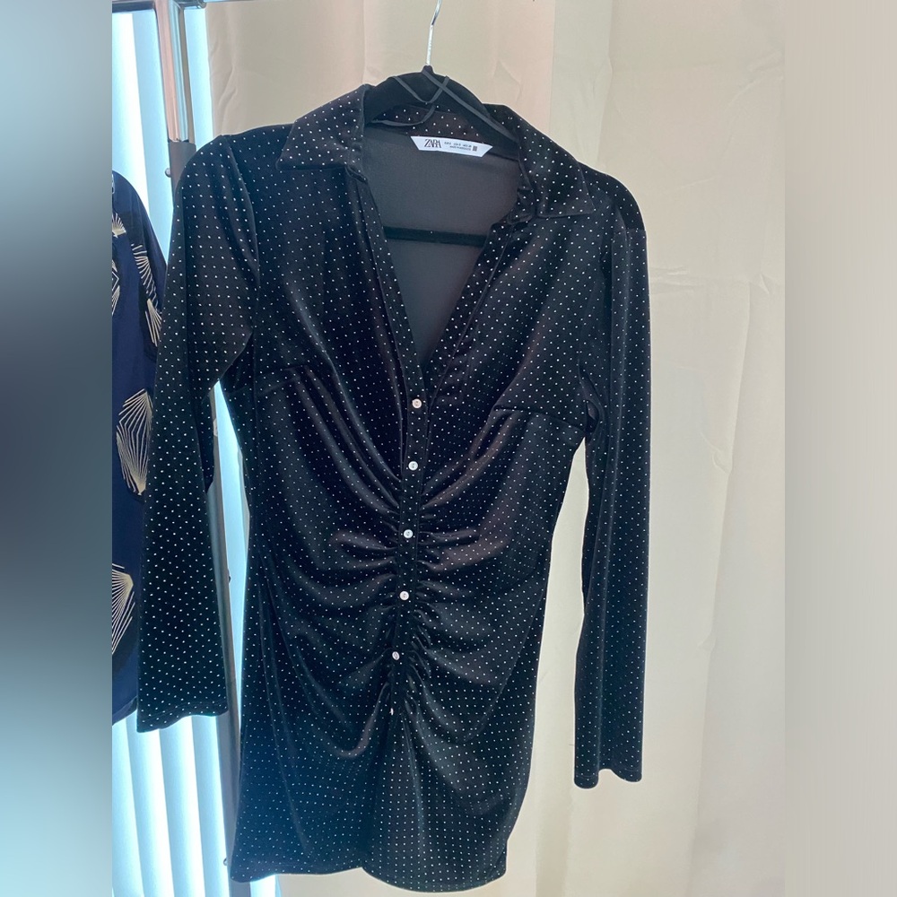 Short black Velvet Dress